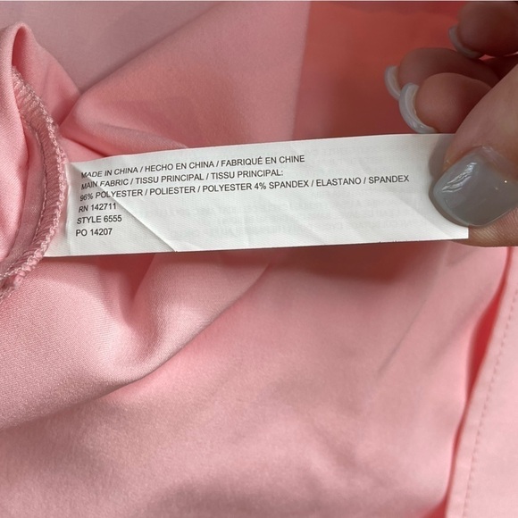 Eloquii Ruffled Layered Asymmetrical Tank Top Pink Plus size 16 - Picture 10 of 12